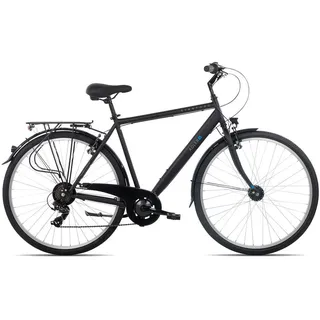 Adler Cityrad Stanford, 7 Gang Shimano Tourney 7 Schaltwerk, Kettenschaltung, Citybike schwarz/grau schwarz 55 cm