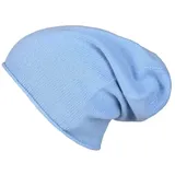 Zwillingsherz Kaschmir-Beanie in Hellblau