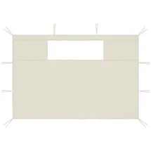vidaXL Pavillon-Seitenwände mit Fenstern 2 Stk. Creme