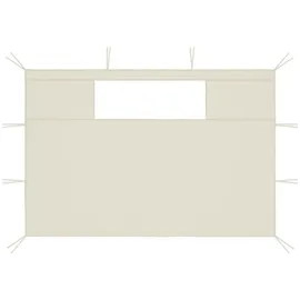 vidaXL Pavillon-Seitenwände mit Fenstern 2 Stk. Creme