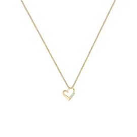 Elli DIAMONDS Kette mit Anhänger Herz Liebe Diamant 925 Silber