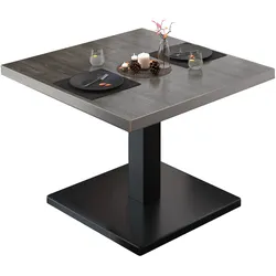BM | Bistro Loungetisch | B:T:H 70 x 70 x 41 cm | Wenge / Schwarz