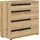 Gami Kombikommode Enzo 91 x 90 x 46 cm Braun / Beige