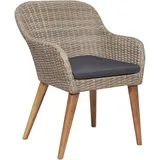 vidaXL Gartenstuhl 56 x 60 x 82 cm braun 2 St.