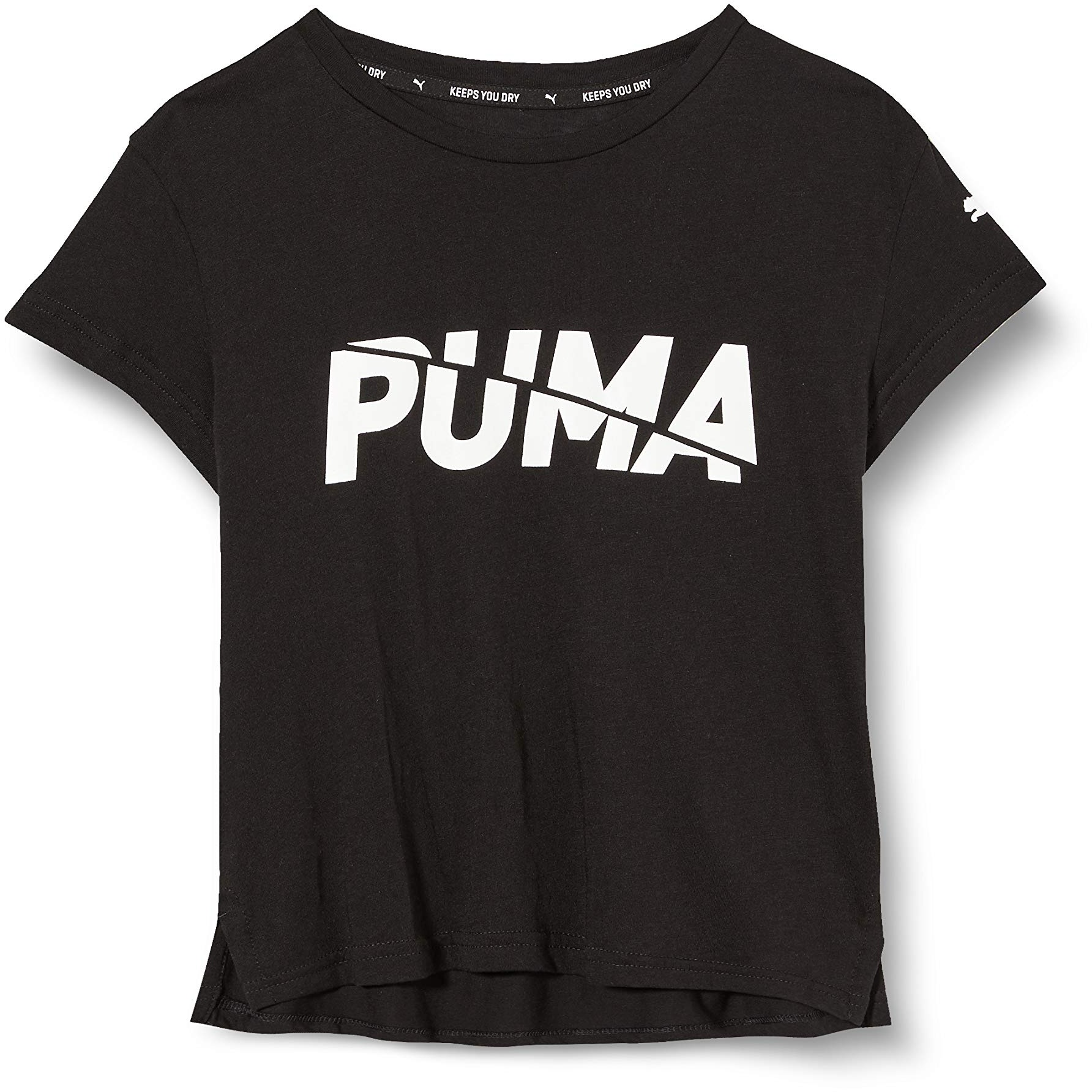 PUMA Mädchen Modern Sports Logo Tee G Unterhemd, Schwarz, 3-4Y