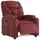 vidaXL Massagesessel Elektrisch Kunstleder 89 x 100 x 0 cm Weinrot mit Vibrationsmassage