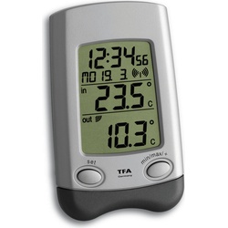 TFA Wave Funk, Thermometer + Hygrometer, Grau, Silber