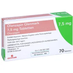 Olanzapin Glenmark 7,5 mg Tabletten 70 St
