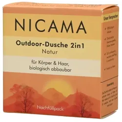 NICAMA Outdoor-Dusche 2in1 Natur