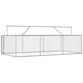 vidaXL Hundezwinger 400 x 200 x 150 cm Stahl Silber
