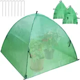 2pcs Mesh Schädlingsschutz Pflanzen Abdeckung, Mini Gewächshaus, 56cm x 56cm Vogelschutznetz Pflanzenschutznetz zum Züchten und Schützen von Sämlingen, Kräutern, Topfpflanzen, Hochbeet