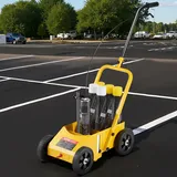 Vevor Markierungsmaschine 610 x 330 x 900 mm 4-Rad, Hochleistungs-Markierungsmaschine mit 56-102 mm Einstellbarer Breite, Macht klare Randlinien für Straßen, Parkplätze, Sportplätze, Gelb