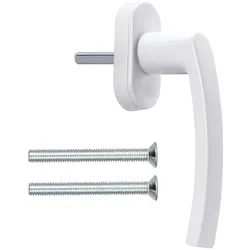 ID Dinkel Fenstergriffe weiß 2 Stück Standard Aluminium Terassentürgriff außen Balkontürgriff Fenstergriffe