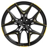 Barracuda Razzer mattblack yellowgold Puresports gefräst Alufelge 20 Zoll ET40 5x114,3 ML73.1