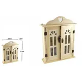 Trade Shop Traesio - Trade Shop - Schlüsselkasten Aus Holz Mit 6 Haken, Wandhalterung Für Decoupage -