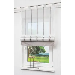 Raffrollo/Raffgardine von Lysel - Tavira (BxH) 120cm * 140cm beigebraun