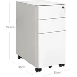 Songmics Rollcontainer 30 x 46 x 59,2 cm weiß