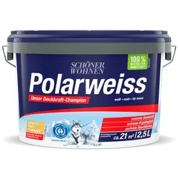 SCHÖNER WOHNEN FARBE Innenfarbe »Polarweiss«, 2,5 Liter, weiß, matt