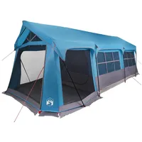 VidaXL Campingzelt mit Fenstern Blau 10 Personen Wasserdicht