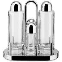 Alessi Menage Öl, Essig, Salz und Pfeffer Edelstahl 6,5