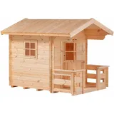 Plus Spielhaus mit Terrasse 134 x 134 cm Beige