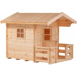 Plus Spielhaus mit Terrasse 134 x 134 cm Beige