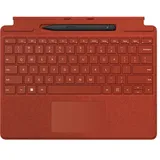 Microsoft Tastatur und Schutzhülle für Surface Pro rot