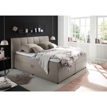 ed exciting design Boxspringbett GRAZIA 180 x 200 cm - Braun/Beige