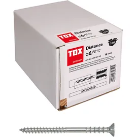 TOX Justierschraube Distance verzinkt, 6 x 70 mm, 100 Stück, 09010103