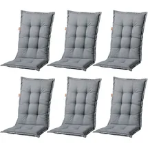 MADISON N.Y Gartenstuhlauflage 6 St. verstellbar grau