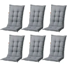 MADISON N.Y Gartenstuhlauflage 6 St. verstellbar grau