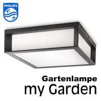 Philips - Außen-Deckenleuchte SKIES 2xE27/14W/230V IP44 Anthrazit - Anthrazit