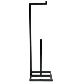 DanDiBo Ambiente DanDiBo Toilettenpapierhalter Stehend Schwarz Metall 96459 Gäste WC Ständer Klopapierhalter Ersatzrollenhalter Papierhalter Rollenhalter