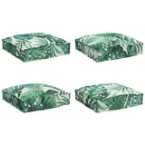 vidaXL Palettenkissen Für Sitzfläche 4 Pcs Blattmuster 40 X 40 X 8 Cm Vidaxl