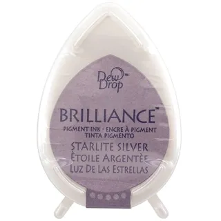 Tsukineko 3,5 x 5 cm Brilliance Pigment Starlight Stempel Pad, Silber,