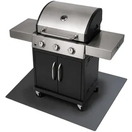 Tulup Grill-Unterlage 100 x 70 cm Metall Schwarz