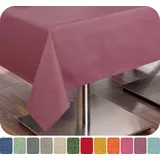 Beautex Tischdecke Leinenoptik wasserabweisend, fleckabweisend und pflegeleicht (1-tlg) rot Rund | 140 cm x 140 cm