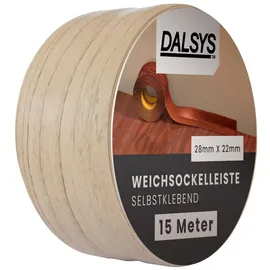 Dalsys Weichsockelleiste selbstklebend 15m Buche Fußbodenleiste