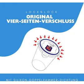 Lock & Lock Frischhaltedose rund transparent 14,2 x 14,7 cm 1,4 l