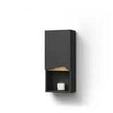 livinity Livinity® Badschrank, Anthrazit, Anthrazit, Holzwerkstoff, 1 Fächer, Rechteckig, 30x67x17 cm mit Tür und offenem Fach