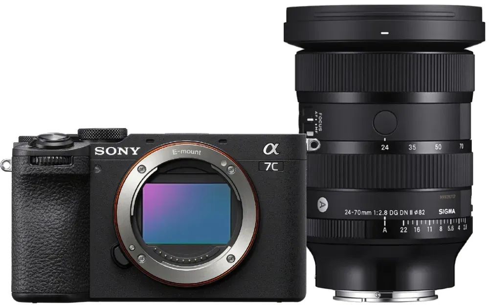 Sony A7C II Schwarz + SIGMA 24-70mm F2.8 DG DN II Art Sony E-mount | ✔️ + 160 € gratis Geschenkbox