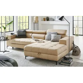 Switch Ecksofa aus Mikrofaser Caro ¦ beige ¦ Maße (cm): B: 289 H: 93 T: 175.0
