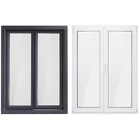 SN Deco Kunststofffenster Fenster, 2 Flügel, 1000x1200, 2-fach Verglasung, außen anthrazit/innen weiß, 70 mm Profil, RC2 Sicherheitsbeschlag