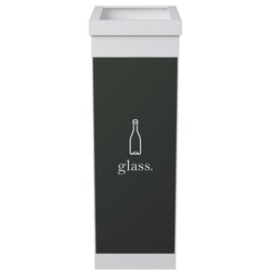 Paperflow Abfallbehälter weiß 60 L - für Glas weiß