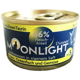 MOONLIGHT Katzennassfutter Nr. 5 Huhn, Tintenfisch, Gemüse 80 g