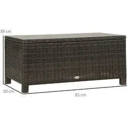 Outsunny - Gartentisch - 85Lx50Wx39Hcm - Braun