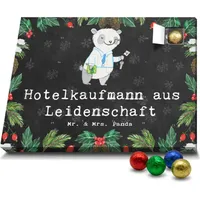 Mr. & Mrs. Panda Schoko Adventskalender Hotelkaufmann Leidenschaft - Schwarz - Geschenk, Kollege, Hotelfachangestellter, Hoteleröffnung, Schenken,... - Schwarz