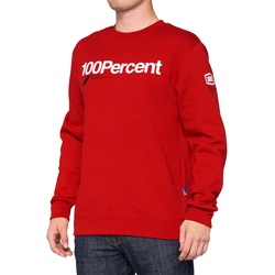 100 Percent Manifesto, Sweatshirt - Rot/Weiß - L