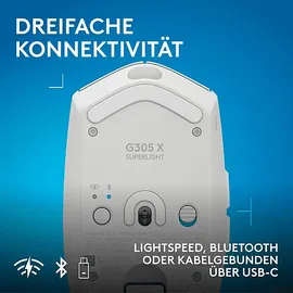 Logitech G305 X Superlight Weiss