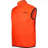 Chiba Windblocker Weste Safety - XL, neon orange, extrem leicht,